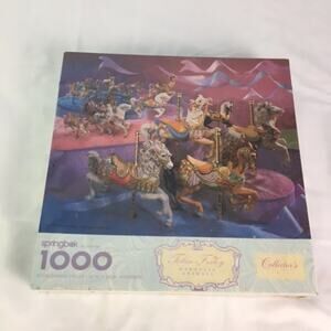 Springbok Tobin Fraley Carousel Animal 1000 Piece Puzzle